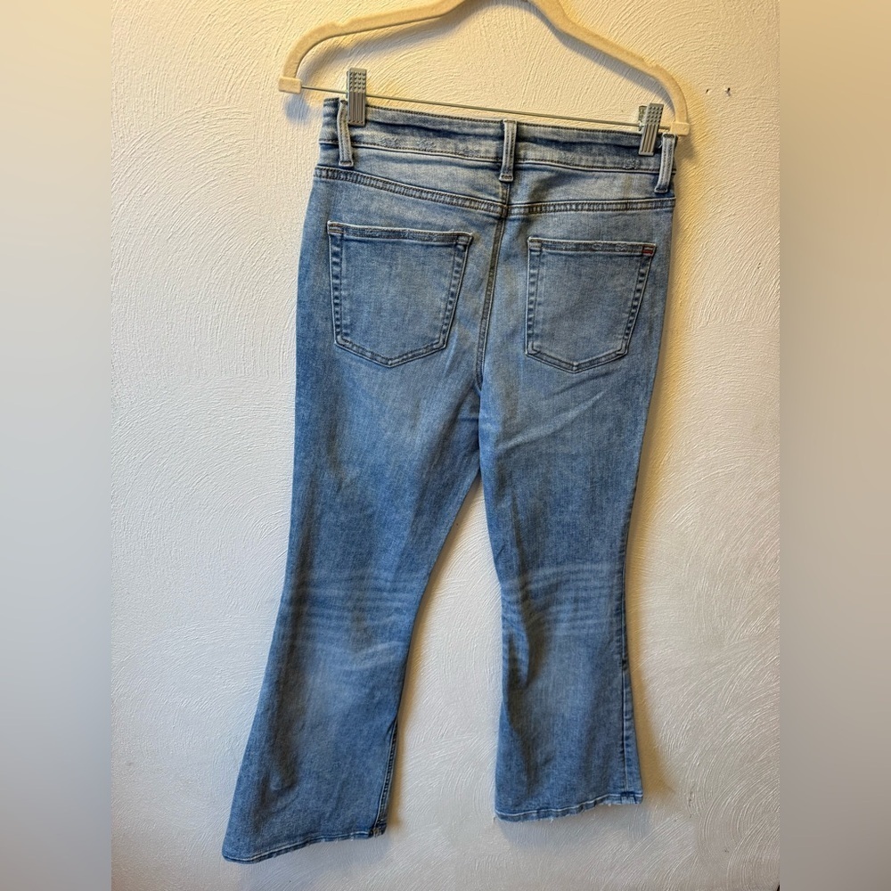 Edgely Flared Bootcut Denim Jeans Size 8 Short 29” Inseam Mid Rise Medium Wash - Picture 3 of 5